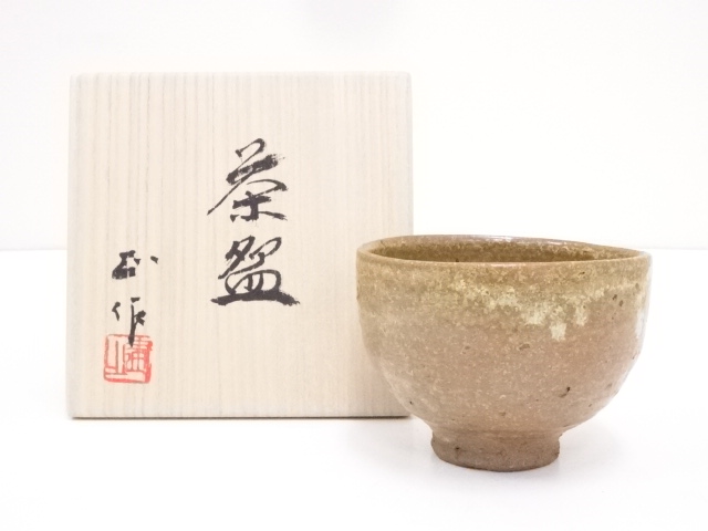 JAPANESE TEA CEREMONY / CHAWAN(TEA BOWL) / SCORCHED SURFACE COLORING